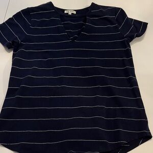 Rag poets. Midnight Blue Striped Tee